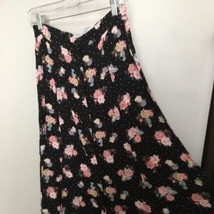 Floral midi skirt